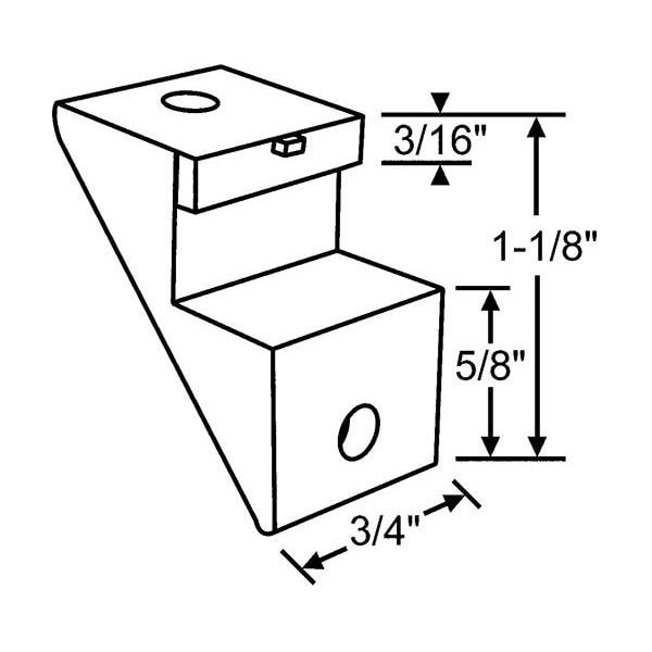 Strybuc FIXED PANEL CLIP WHITE PDB 33 WH - main